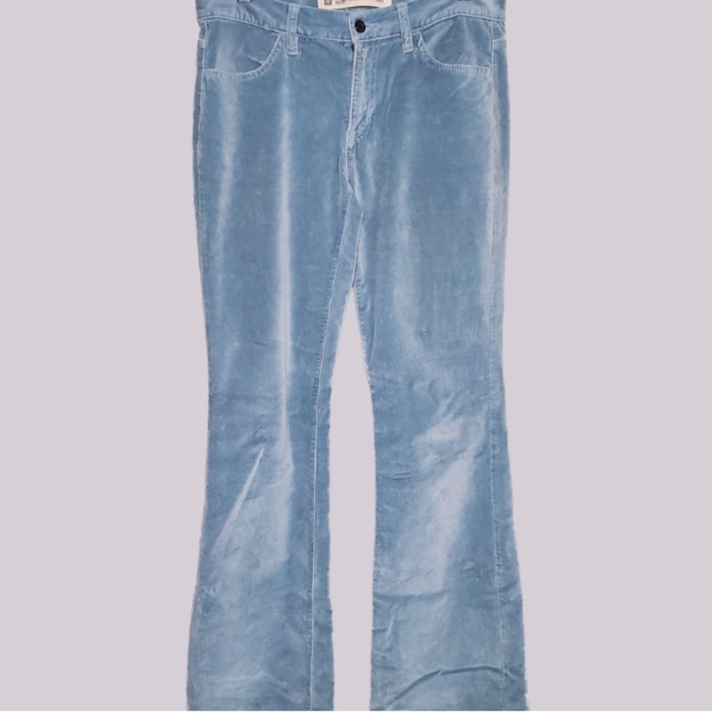 Crush Velvet Bootcut Jeans - Stretch Boot Cut